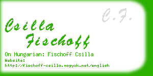 csilla fischoff business card